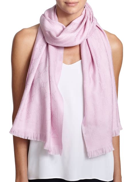 gucci pink scarf|gucci scarf women pink.